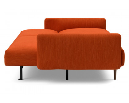 Innovation Living Frode Dark Styletto Sofa Bed Upholstered Arms - 506 Elegance Paprika