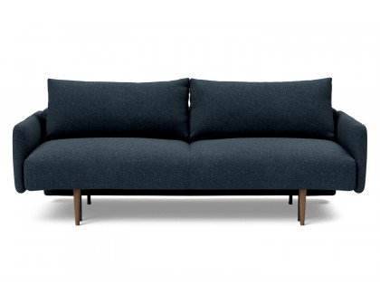 Innovation Living Frode Dark Styletto Sofa Bed Upholstered Arms - 515 Nist Blue