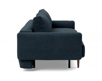 Innovation Living Frode Dark Styletto Sofa Bed Upholstered Arms - 515 Nist Blue