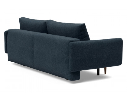 Innovation Living Frode Dark Styletto Sofa Bed Upholstered Arms - 515 Nist Blue