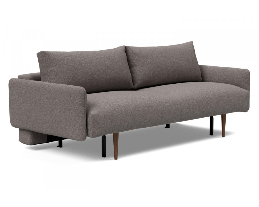 Innovation Living Frode Dark Styletto Sofa Bed Upholstered Arms - 521 Mixed Dance Gray