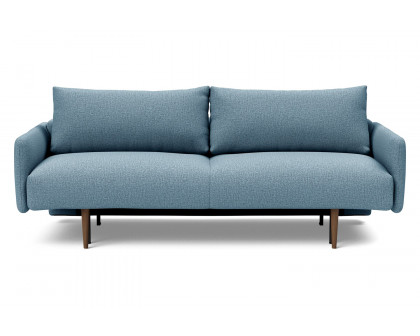 Innovation Living Frode Dark Styletto Sofa Bed Upholstered Arms - 525 Mixed Dance Light Blue