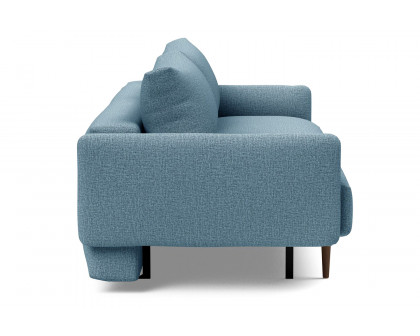 Innovation Living Frode Dark Styletto Sofa Bed Upholstered Arms - 525 Mixed Dance Light Blue