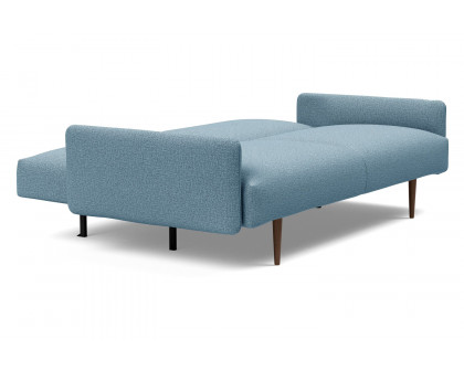 Innovation Living Frode Dark Styletto Sofa Bed Upholstered Arms - 525 Mixed Dance Light Blue