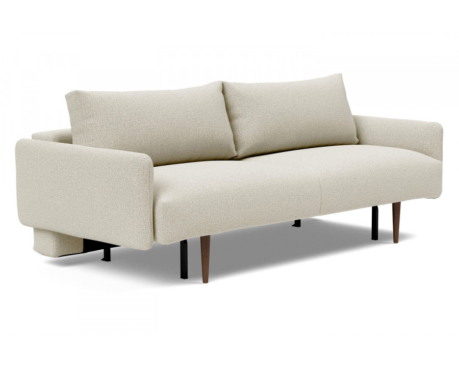 Innovation Living Frode Dark Styletto Sofa Bed Upholstered Arms - 527 Mixed Dance Natural