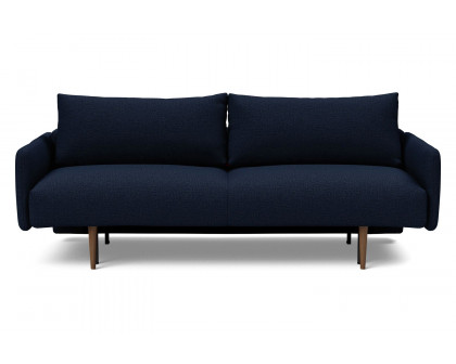 Innovation Living Frode Dark Styletto Sofa Bed Upholstered Arms - 528 Mixed Dance Blue