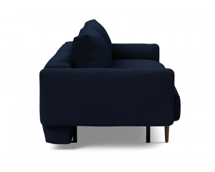 Innovation Living Frode Dark Styletto Sofa Bed Upholstered Arms - 528 Mixed Dance Blue