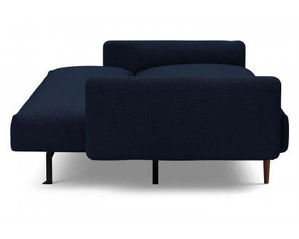 Innovation Living Frode Dark Styletto Sofa Bed Upholstered Arms - 528 Mixed Dance Blue