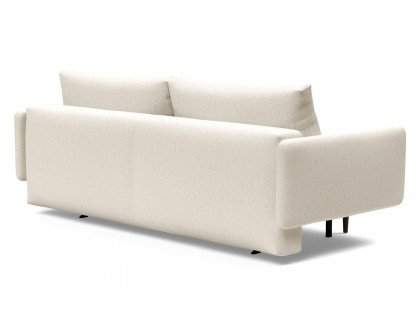 Innovation Living Frode Dark Styletto Sofa Bed Upholstered Arms - 531 Bouclé Off White