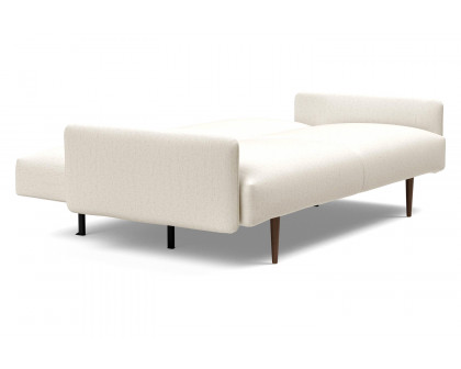 Innovation Living Frode Dark Styletto Sofa Bed Upholstered Arms - 531 Bouclé Off White