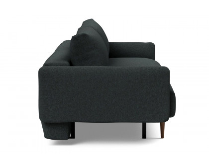 Innovation Living Frode Dark Styletto Sofa Bed Upholstered Arms - 534 Bouclé Black Raven