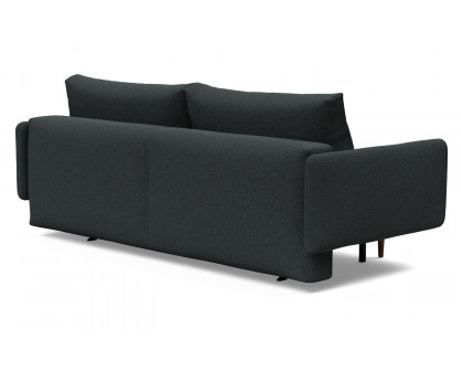 Innovation Living Frode Dark Styletto Sofa Bed Upholstered Arms - 534 Bouclé Black Raven