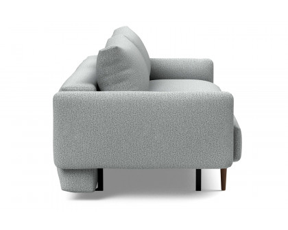 Innovation Living Frode Dark Styletto Sofa Bed Upholstered Arms - 538 Melange Light Gray