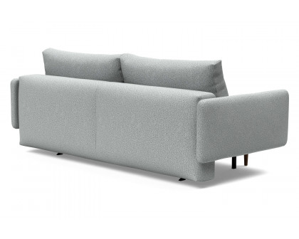 Innovation Living Frode Dark Styletto Sofa Bed Upholstered Arms - 538 Melange Light Gray