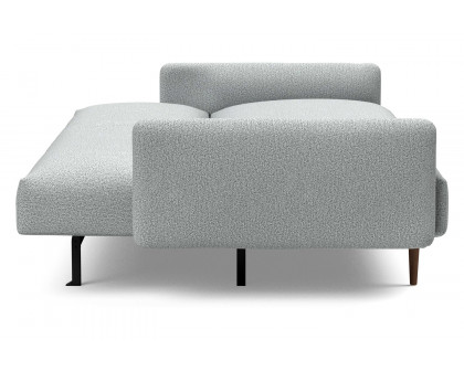 Innovation Living Frode Dark Styletto Sofa Bed Upholstered Arms - 538 Melange Light Gray