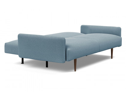 Innovation Living Frode Dark Styletto Sofa Bed Upholstered Arms - 558 Soft Indigo