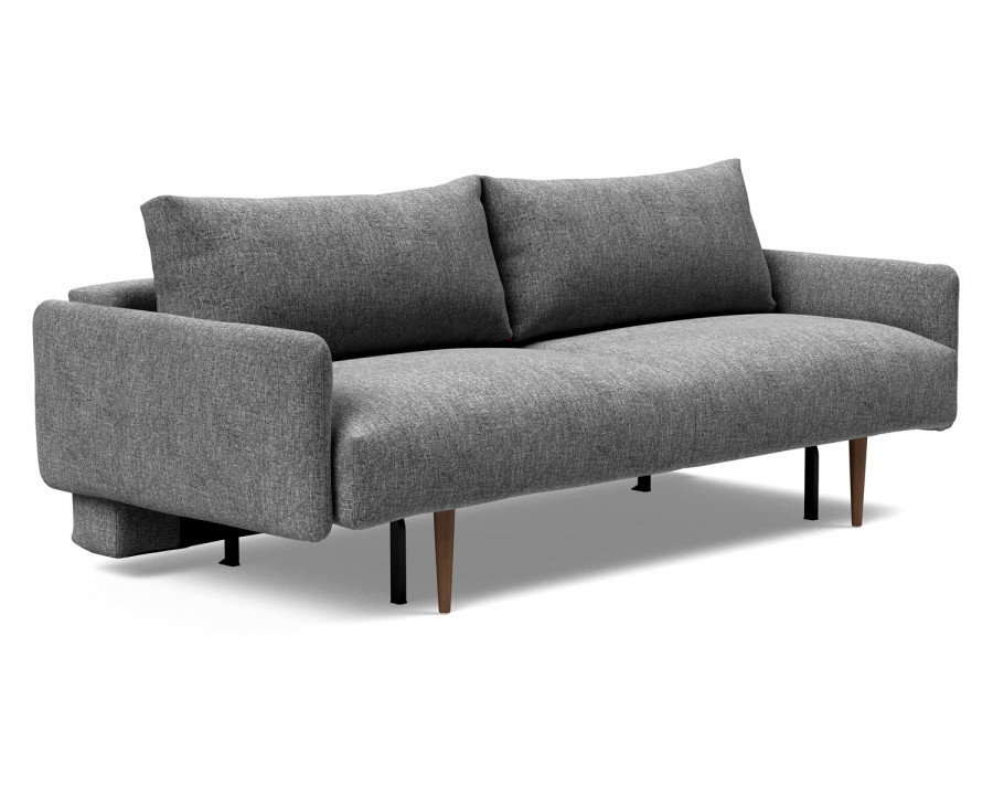 Innovation Living Frode Dark Styletto Sofa Bed Upholstered Arms - 563 Twist Charcoal