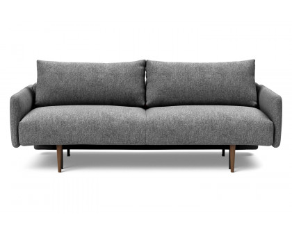 Innovation Living Frode Dark Styletto Sofa Bed Upholstered Arms - 563 Twist Charcoal