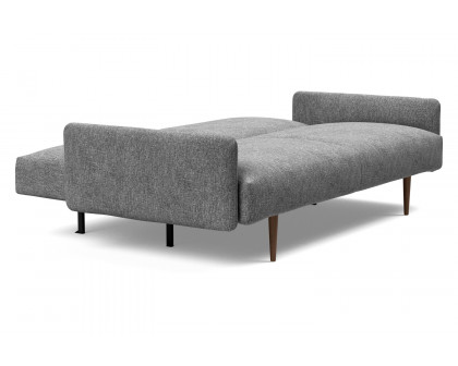 Innovation Living Frode Dark Styletto Sofa Bed Upholstered Arms - 563 Twist Charcoal