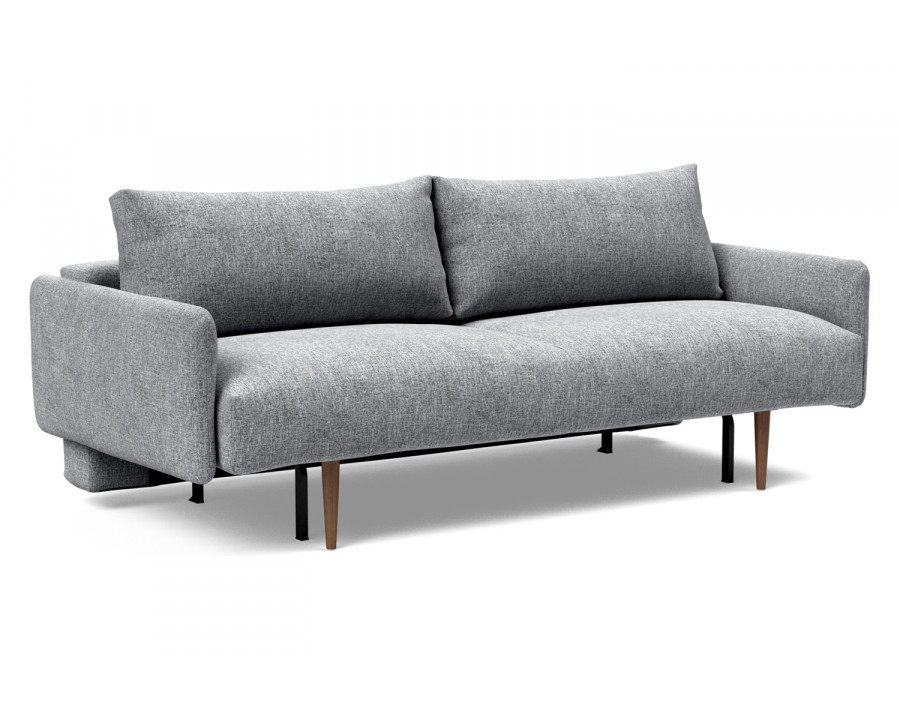 Innovation Living Frode Dark Styletto Sofa Bed Upholstered Arms - 565 Twist Granite