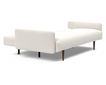 Innovation Living Frode Dark Styletto Sofa Bed Upholstered Arms - 574 Vivus Dusty Off White