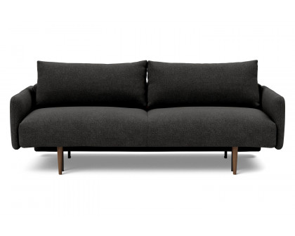 Innovation Living Frode Dark Styletto Sofa Bed Upholstered Arms - 577 Kenya Dark Gray