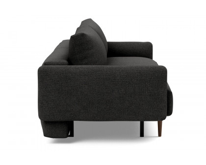 Innovation Living Frode Dark Styletto Sofa Bed Upholstered Arms - 577 Kenya Dark Gray