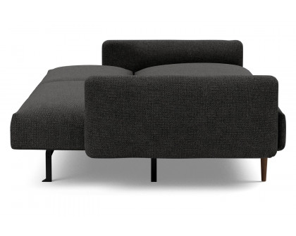 Innovation Living Frode Dark Styletto Sofa Bed Upholstered Arms - 577 Kenya Dark Gray