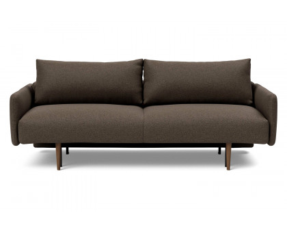 Innovation Living Frode Dark Styletto Sofa Bed Upholstered Arms - 578 Kenya Taupe