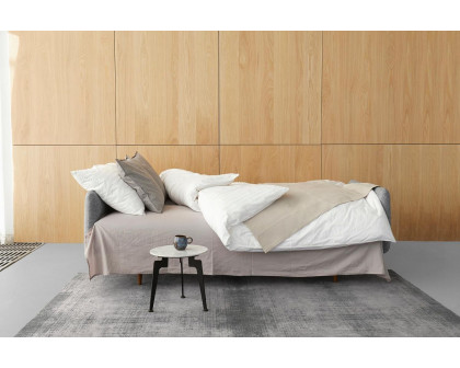 Innovation Living Frode Dark Styletto Sofa Bed Upholstered Arms - 578 Kenya Taupe