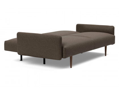 Innovation Living Frode Dark Styletto Sofa Bed Upholstered Arms - 578 Kenya Taupe