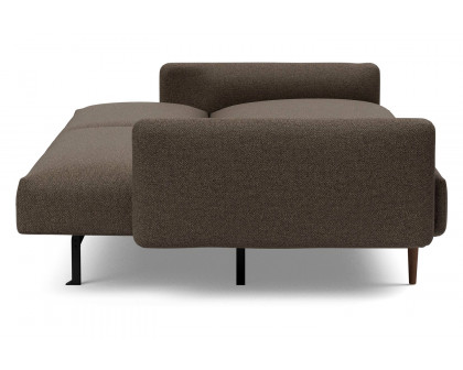 Innovation Living Frode Dark Styletto Sofa Bed Upholstered Arms - 578 Kenya Taupe