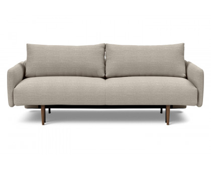 Innovation Living Frode Dark Styletto Sofa Bed Upholstered Arms - 579 Kenya Gravel