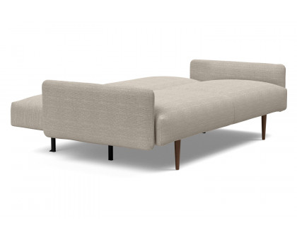 Innovation Living Frode Dark Styletto Sofa Bed Upholstered Arms - 579 Kenya Gravel