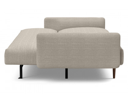 Innovation Living Frode Dark Styletto Sofa Bed Upholstered Arms - 579 Kenya Gravel