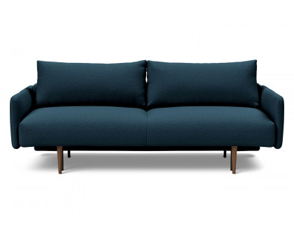 Innovation Living Frode Dark Styletto Sofa Bed Upholstered Arms - 580 Argus Navy Blue