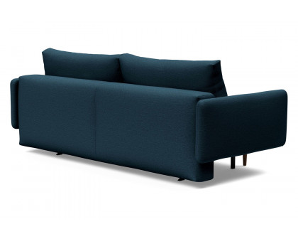 Innovation Living Frode Dark Styletto Sofa Bed Upholstered Arms - 580 Argus Navy Blue