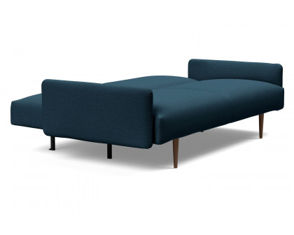 Innovation Living Frode Dark Styletto Sofa Bed Upholstered Arms - 580 Argus Navy Blue