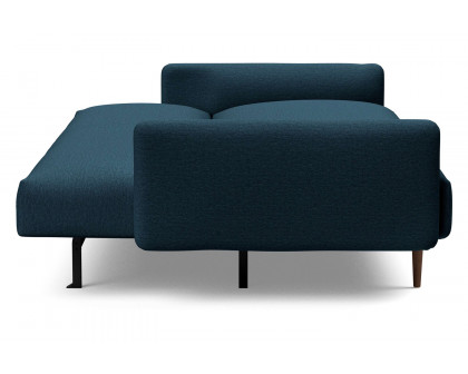 Innovation Living Frode Dark Styletto Sofa Bed Upholstered Arms - 580 Argus Navy Blue