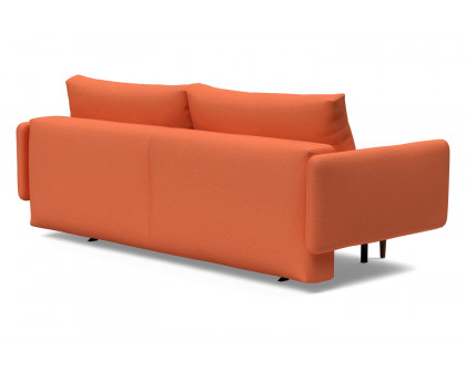 Innovation Living Frode Dark Styletto Sofa Bed Upholstered Arms - 581 Argus Rust