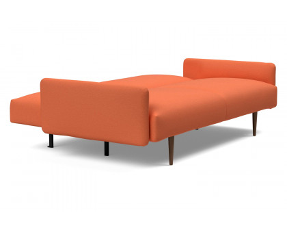 Innovation Living Frode Dark Styletto Sofa Bed Upholstered Arms - 581 Argus Rust