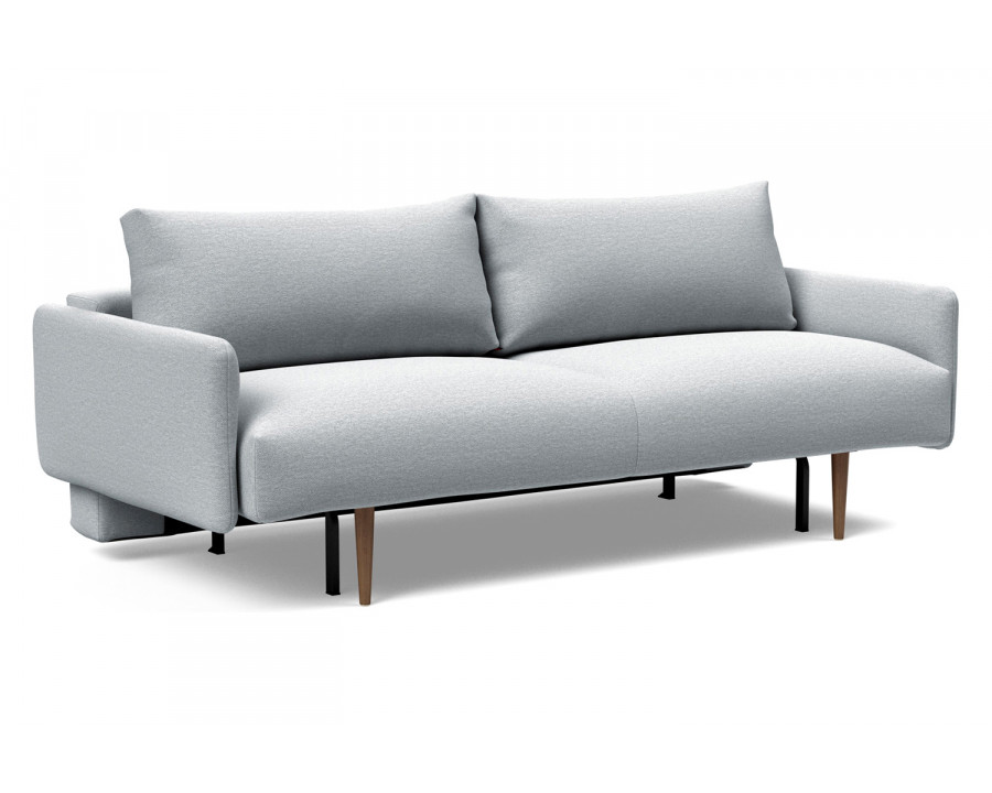 Innovation Living Frode Dark Styletto Sofa Bed Upholstered Arms - 583 Argus Gray