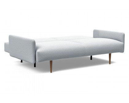 Innovation Living Frode Dark Styletto Sofa Bed Upholstered Arms - 583 Argus Gray