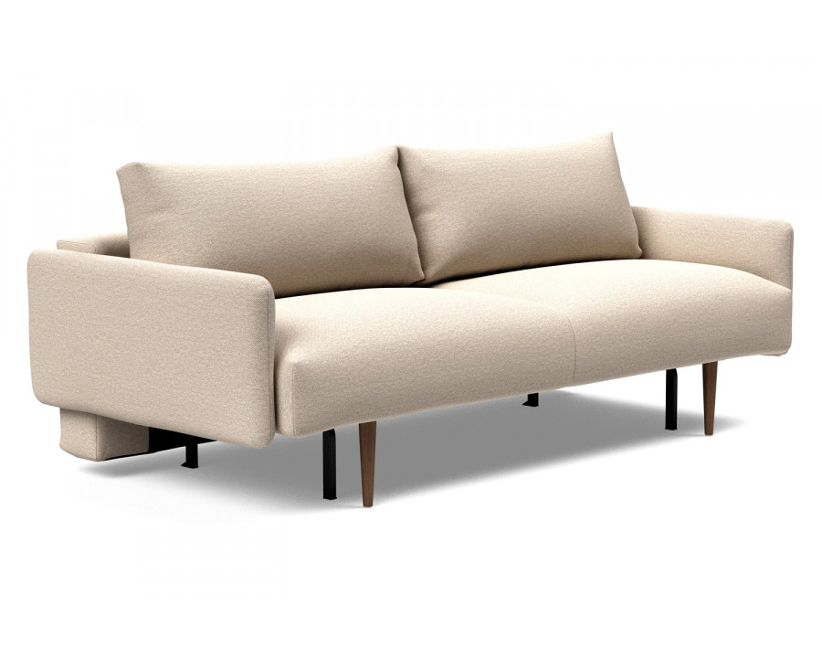 Innovation Living Frode Dark Styletto Sofa Bed Upholstered Arms - 584 Argus Natural