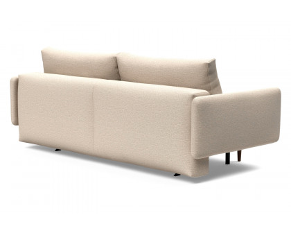 Innovation Living Frode Dark Styletto Sofa Bed Upholstered Arms - 584 Argus Natural