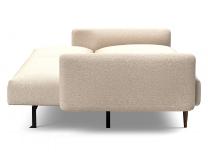 Innovation Living Frode Dark Styletto Sofa Bed Upholstered Arms - 584 Argus Natural