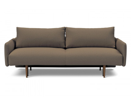 Innovation Living Frode Dark Styletto Sofa Bed Upholstered Arms - 585 Argus Brown