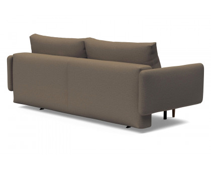 Innovation Living Frode Dark Styletto Sofa Bed Upholstered Arms - 585 Argus Brown