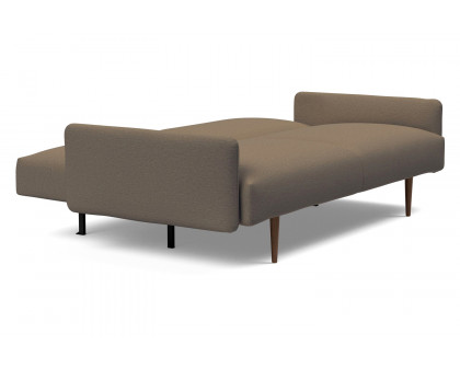 Innovation Living Frode Dark Styletto Sofa Bed Upholstered Arms - 585 Argus Brown