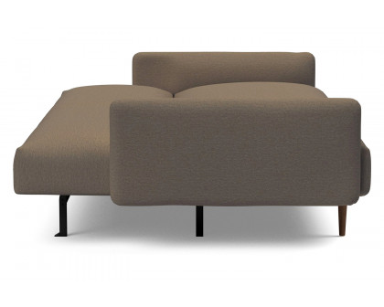 Innovation Living Frode Dark Styletto Sofa Bed Upholstered Arms - 585 Argus Brown